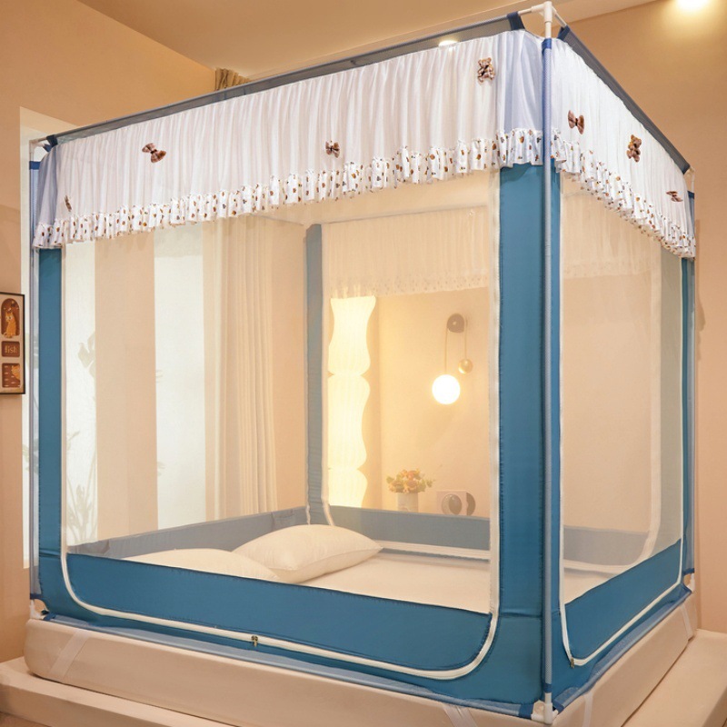 2025 New Model Children's Anti-Fall Mosquito Net for Home Bedroom, Full-Bottom Crib, Special New Type of Net for Babies