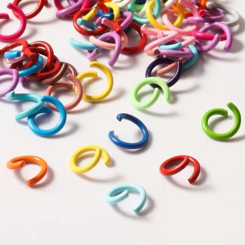 Candy color paint open ring closed ring DIY handmade beaded bracelet necklace key chain pendant connecting ring Candy color paint open ring closed ring DIY handmade beaded bracelet necklace key chain pendant connecting ring