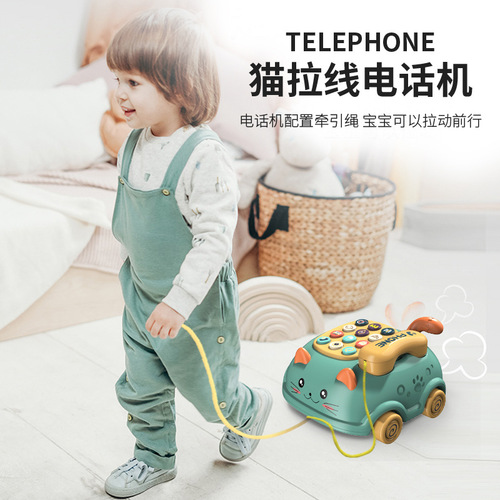 Infant story machine electric toy car children's intelligence early education simulation phone car model lights music phone