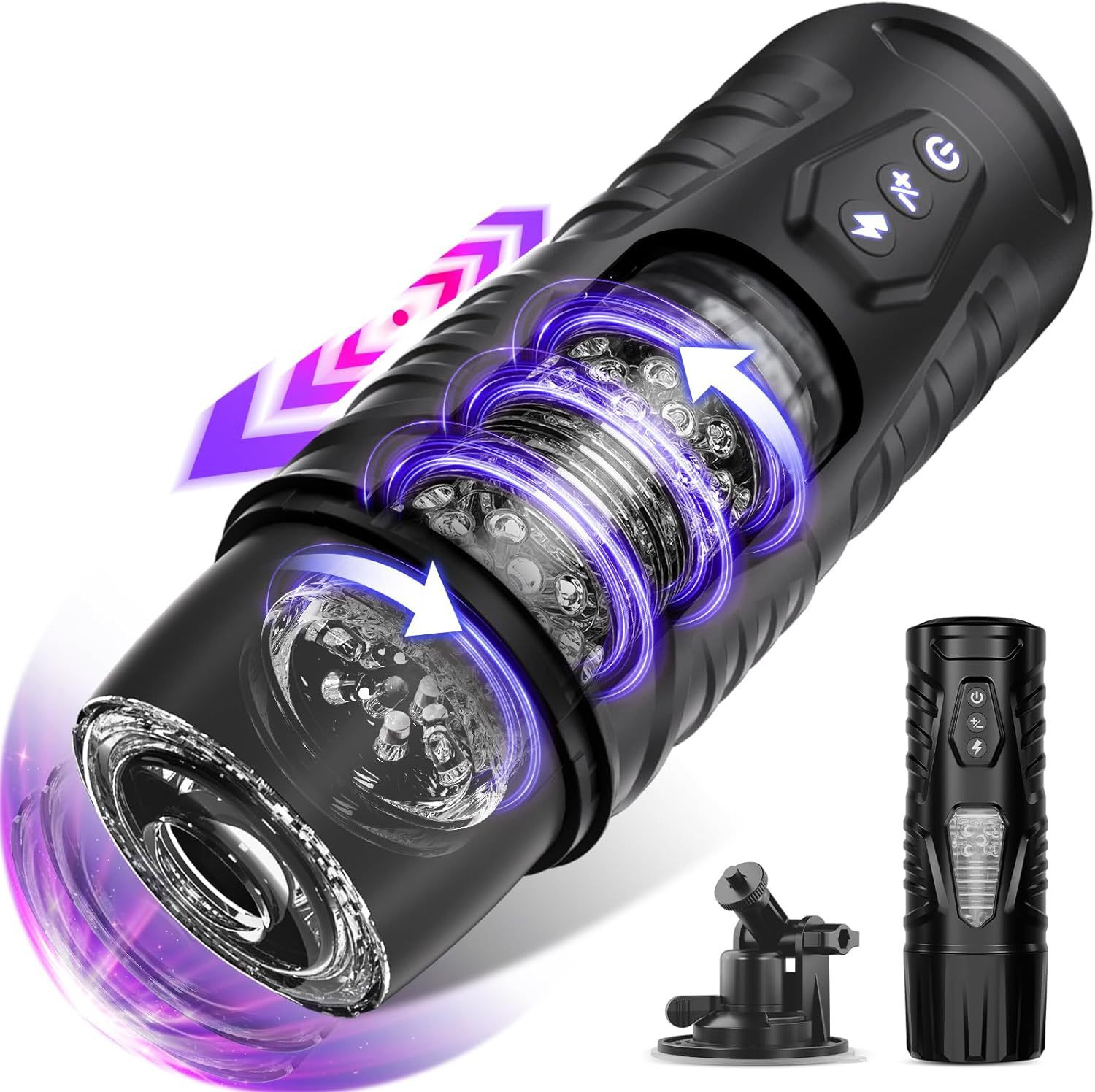 Automatic telescopic rotating men's airplane for adults