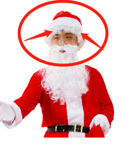 サンタクロース服福袋セットクリスマス服は長い毛の金のベルベットのクリスマスキャンディー袋を厚くした|undefined