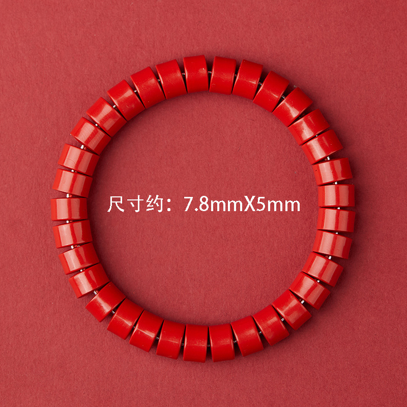 晶春岚 原矿朱砂精工直切手串高含量红砂直切手链 工厂直销|undefined