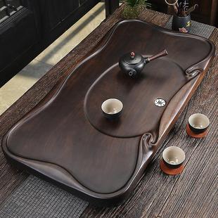 Fat Dong Lai Carefully Selects Whole Pieces of Ebony Tea Trays, Solid Wood Household Tea Tables, Large and Small Rosewood Tea Trays, Simple Rows