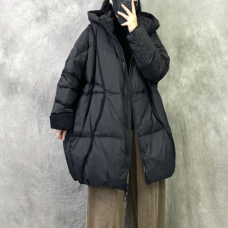 Demi-season winter fashionable velvet down jacket