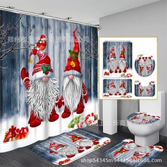 クロスボーダー Amazon クリスマス防水防カビシャワーカーテンセットは、図面に従ってドロップシッピングで作ることができます