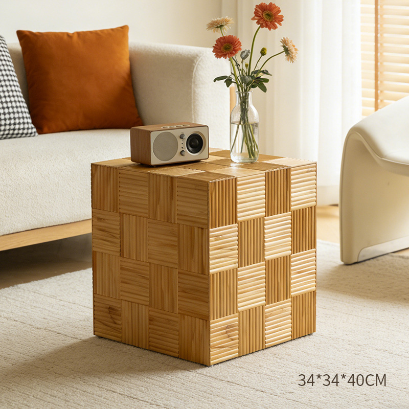 Diseño arqueado sensación de modelado minimalista estilo de madera sólida estaca de madera creativa de la sala de estar ventana de comedor atmósfera sensación de muelle