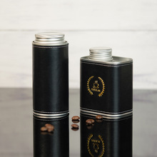 咖啡豆密封罐家用储存罐食品排气方形罐茶叶豆粉金属铁盒咖啡器具