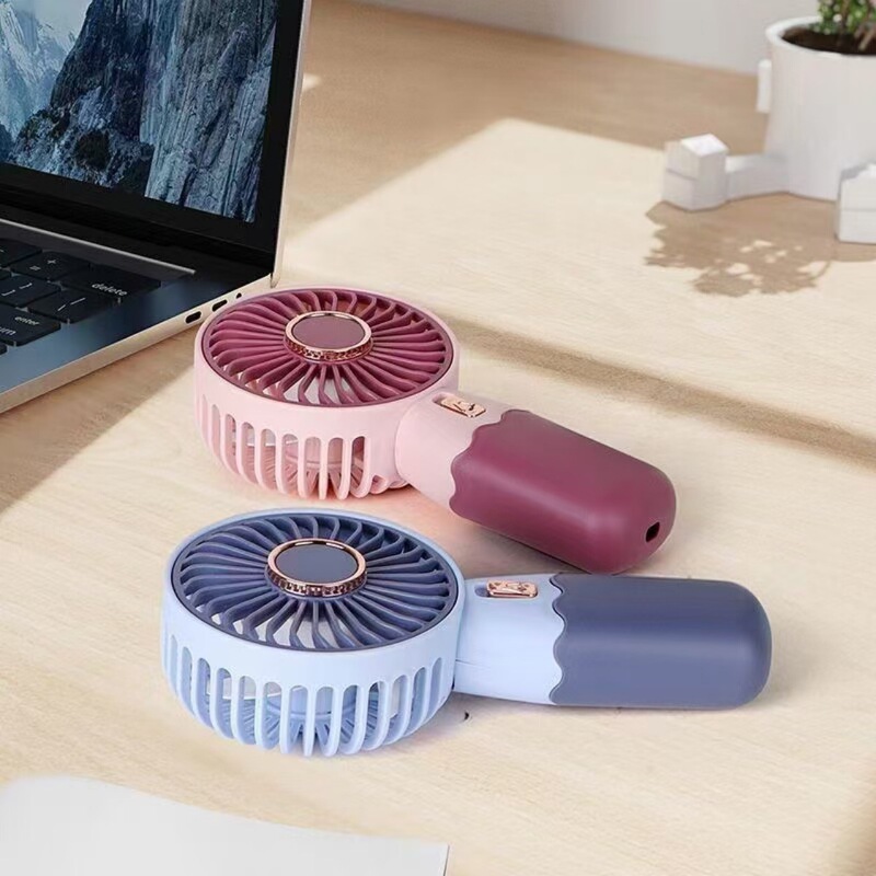 新しいミニ充電式ハンドヘルドファンポータブルかわいい充電式小型ファンバッテリー寿命デスクトップデュアルユース強風|undefined