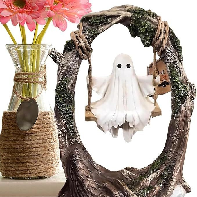 跨境新品Halloween Swing Ghost Decoration万圣节幽灵秋千装饰品|undefined