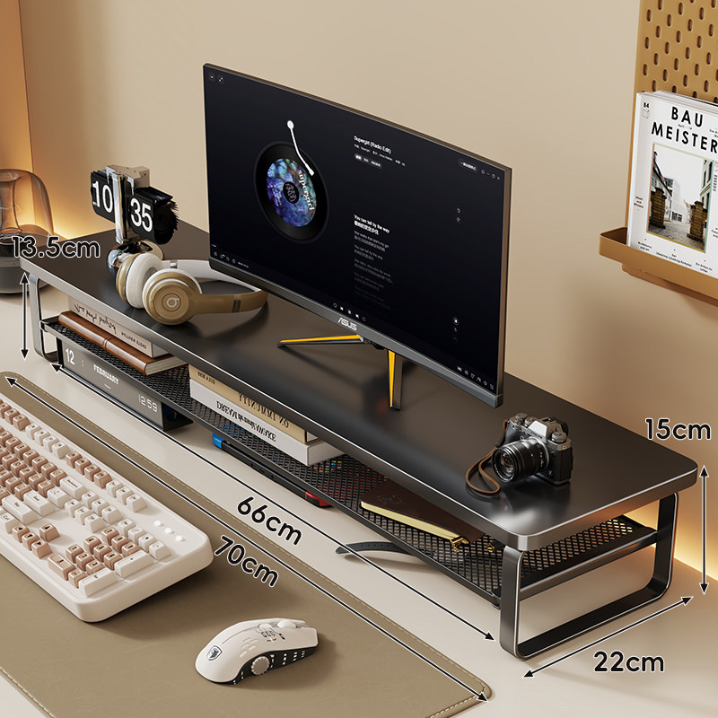Soporte Elevador para Monitor con Cajón para Escritorio