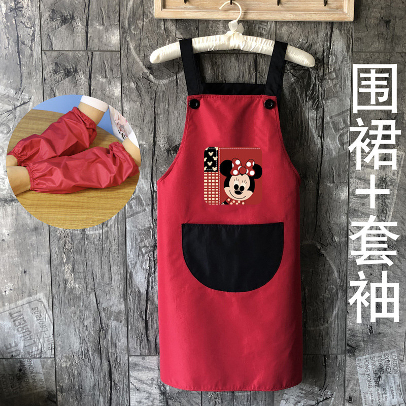 エプロン女性ファッションキッチン家庭用防水防油かわいい料理家事仕事大人男性印字ロゴ|undefined