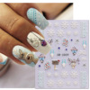 Nail stickers, cartoon fake nails for nails, suitable for import, new collection, wholesale, with snowflakes