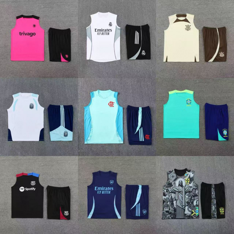 Wholesale Argentina Brazil Chelsea Real Madrid Barcelona Arsenal Breathable Sports Jerseys Vests Training Clothes Wholesale Argentina Brazil Chelsea Real Madrid Barcelona Arsenal Breathable Sports Jerseys Vests Training Clothes