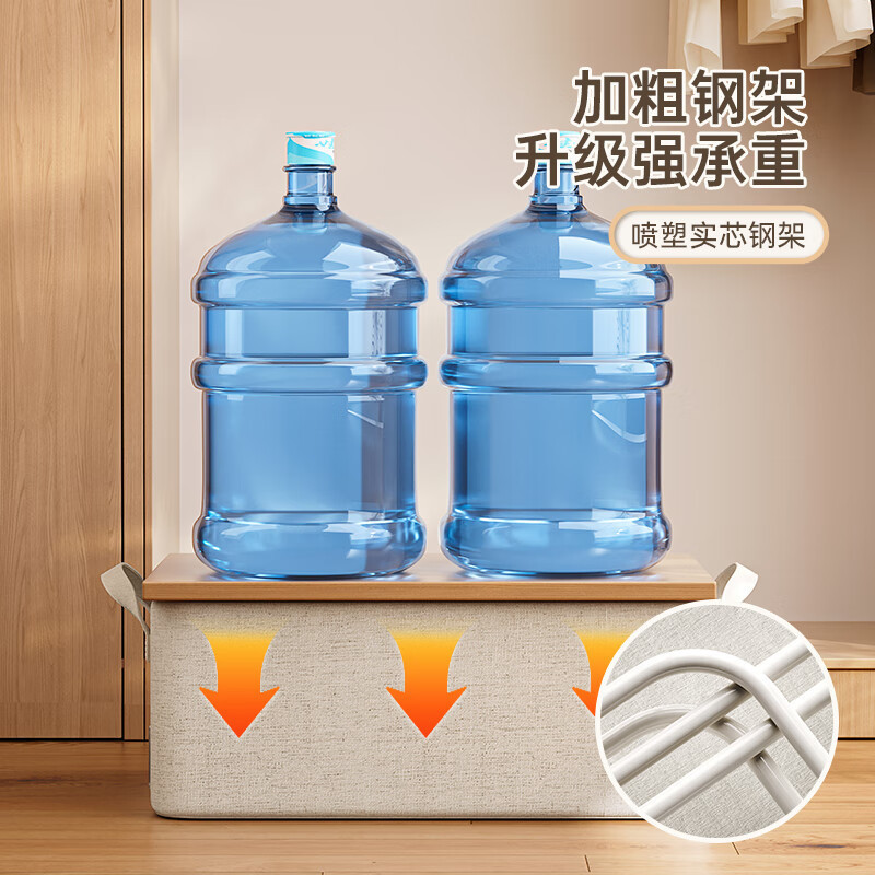 现货天山棉麻收纳盒可折叠衣柜衣物收纳整理箱家用抽屉式布艺衣物|undefined