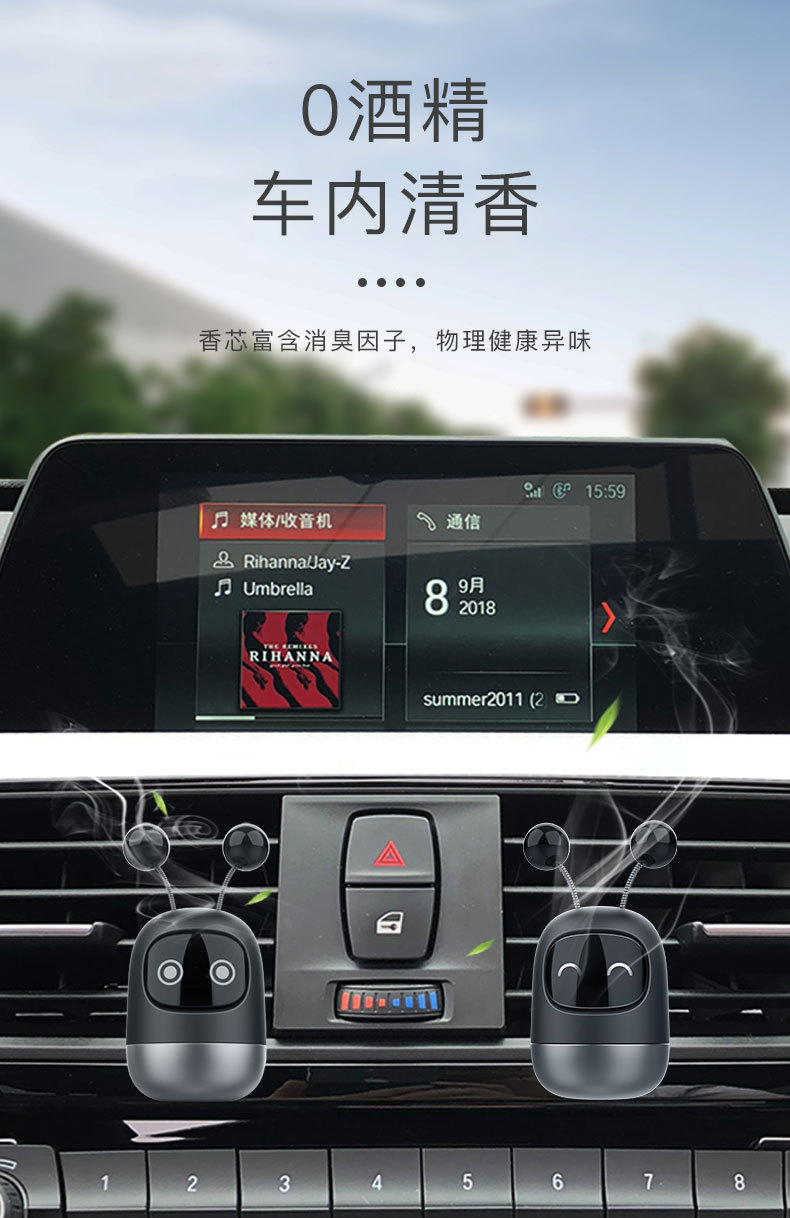 Car Robot Aromatherapy Car Air Outlet Fragrance Car Dashboard Cartoon Solid Perfume Office Ornaments