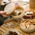 户外旅游野餐餐具套装便携野炊烧烤露营塑料圆盘水杯碗碟筷子组合