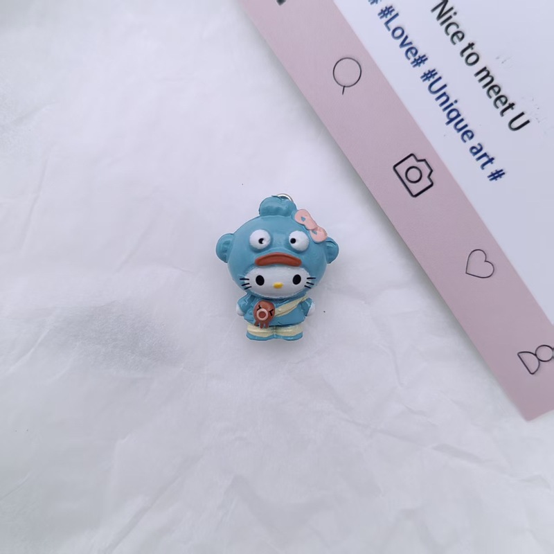 新款百变珠光KT猫羊眼挂件迷你小号公仔DIY手机贴片材料挂件装饰|undefined