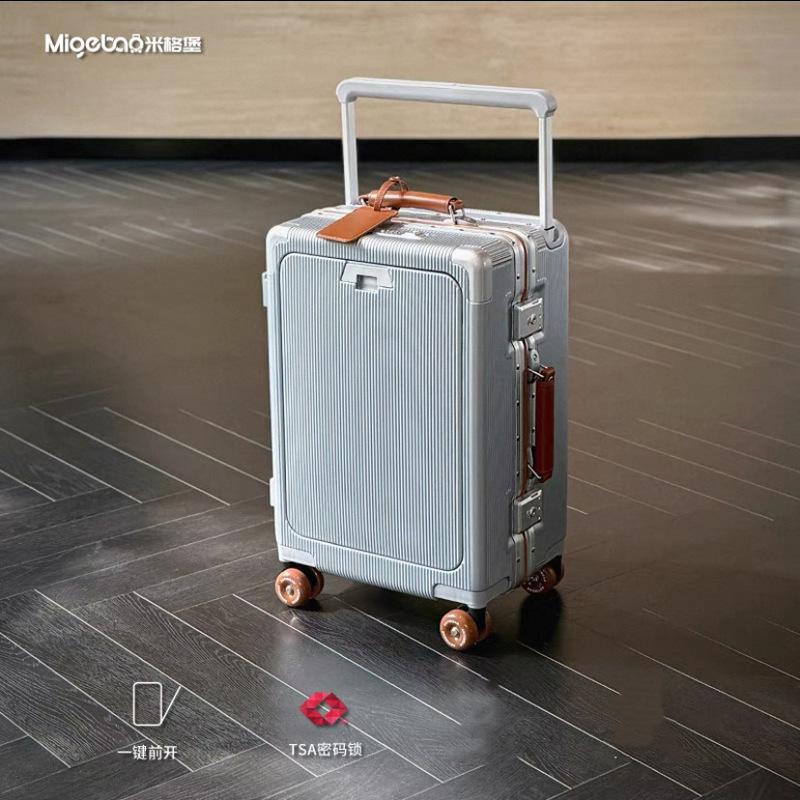 Exported to Germany 2026 new front-opening suitcase high-end carry-on 24inch travel suitcase 26inch large trolley case Exported to Germany 2026 new front-opening suitcase high-end carry-on 24inch travel suitcase 26inch large trolley case