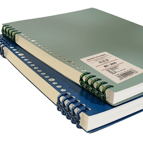 Innovative and simple PP frosted coil hand ledger notepad grid cultural hand loose-leaf notebook