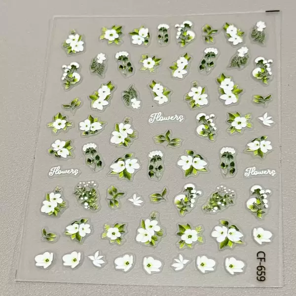 Grasshopper Lighter Embossed Sticker Daisy Nail Art Sticker Stereo Crayon Shin-Chan Jasmine DIY Decorative Sticker
