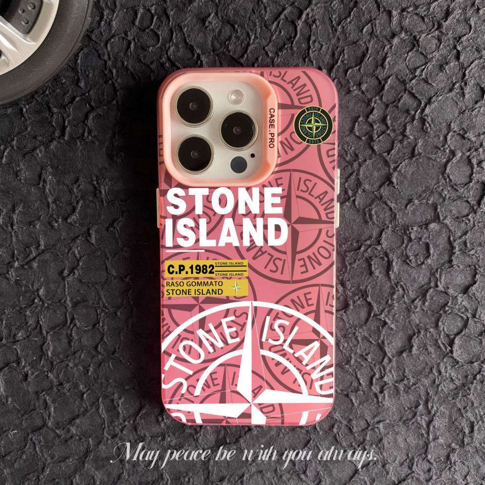 Stone Island Shockproof PC Label IMD Wholesale Mobile Phone case for iPhone 17 16 15 14 Plus 13 12 11 Pro Max case