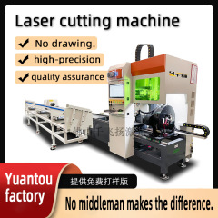 管材レーザー切断全自動上下材金属光ファイバレーザー切断機高速角鋼開孔下機