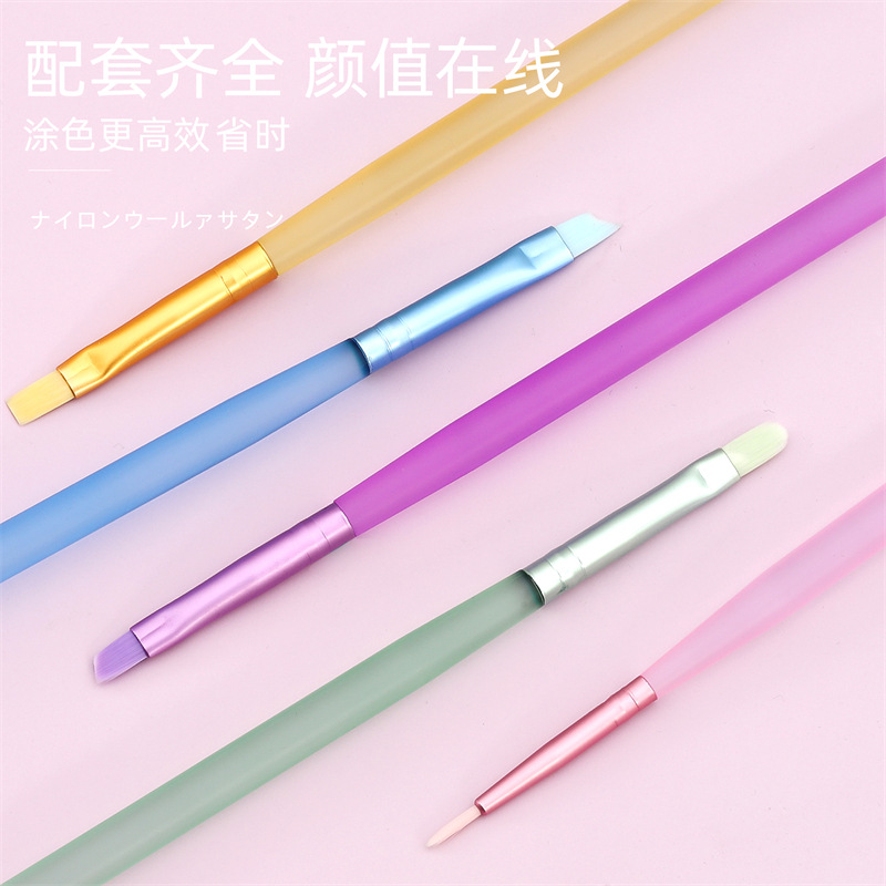 Transfronterizo nuevo traje de pluma de uñas de dopamina de 5 piezas soporte de pluma transparente de hielo pluma francesa pluma de fototerapia pluma universal al por mayor