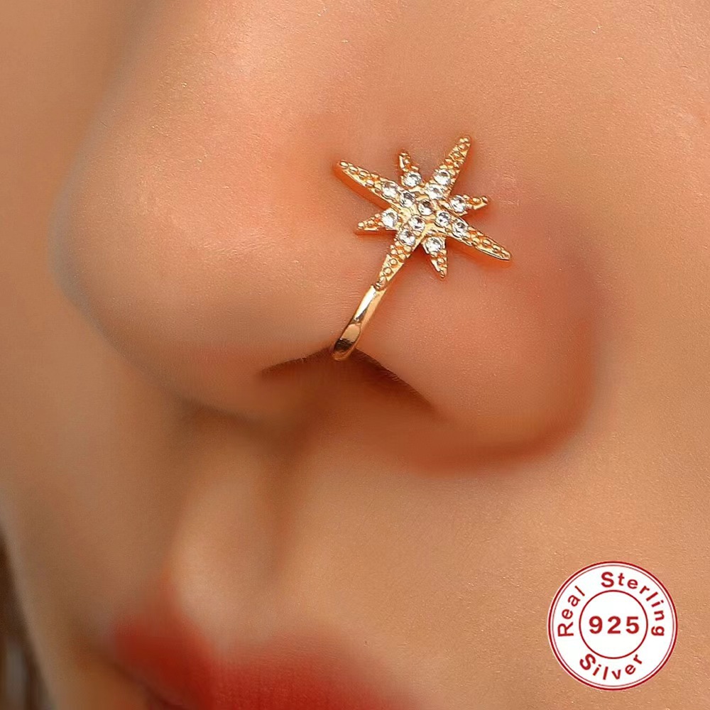 3g Weight 0.03µm Gold Plating Thickness Electroplating Gold Plating Process 18K Real Gold Plated, Platinum Plated Plating Material Zircon Inlay Material Nose Ring Classification 1 Piece Quantity Holiday, Daily, Party Occasion 925 Sterling Silver Material Geometric, Cross, Star, Heart Shape, Flower Pattern Unisex Gender Casual, Streetwear Style Three-dimensional Craft 1 Piece Nose Rings & Studs Casual Streetwear Geometric 925 Sterling Silver Nose Pin 3