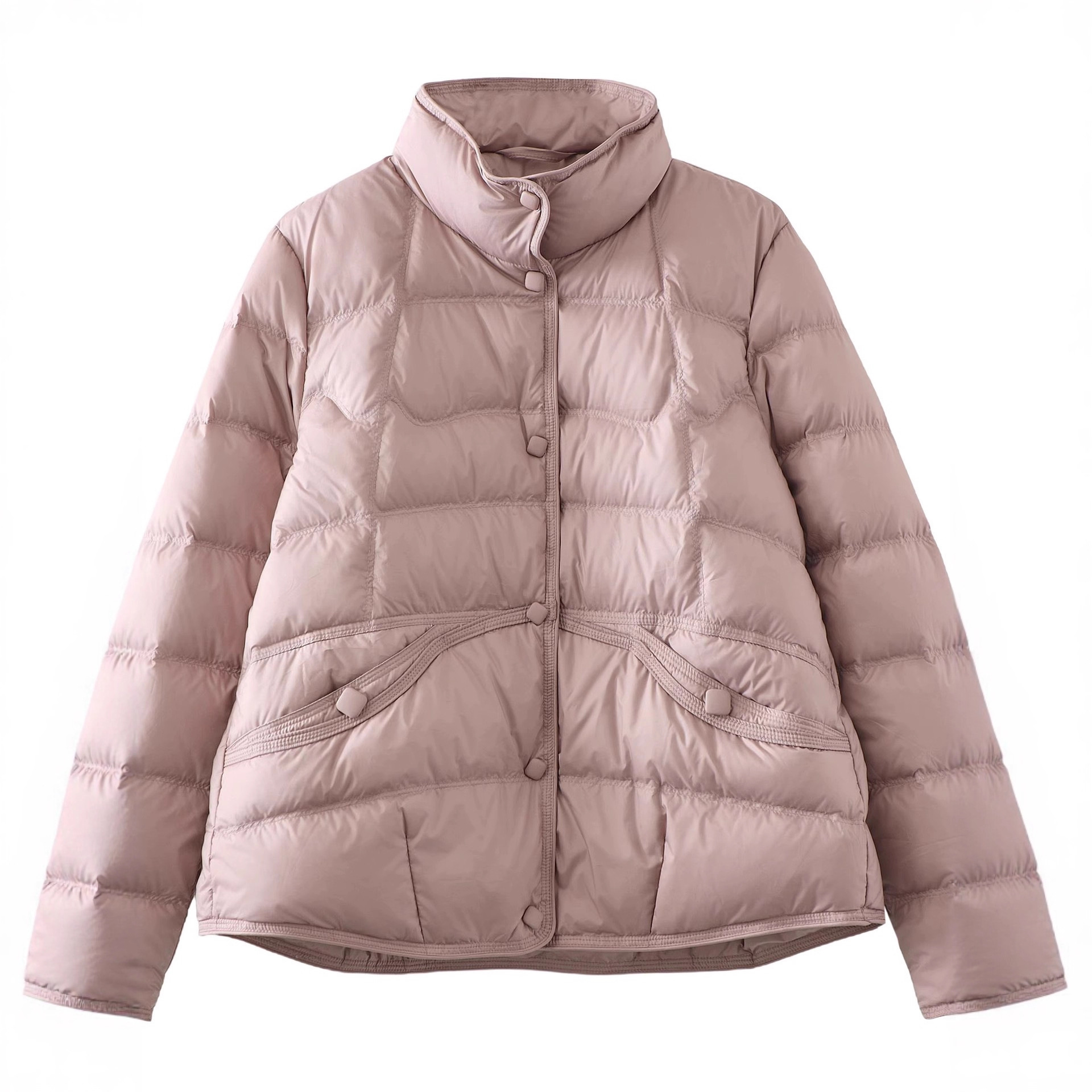 New National Standard 90 White Duck down Lightweight down Jacket Women's Short 2025 New Fashion Stand Collar Small Warm Jacket