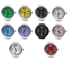 手表批发实物拍摄 戒指表 粉色镶钻圆盘时尚戒指 潮流款