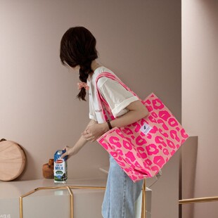 1541 Stylist Leopard Print Large Capacity Tote Bag Animal Print Shoulder Bag Handbag Female Student 2021 New Fashionable