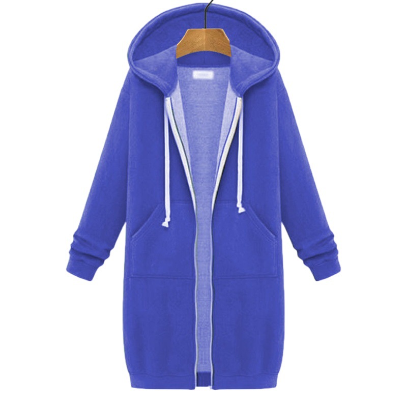 AliExpress Ebay Amazon autumn and winter women's European and American hooded long sleeve long sweater long coat