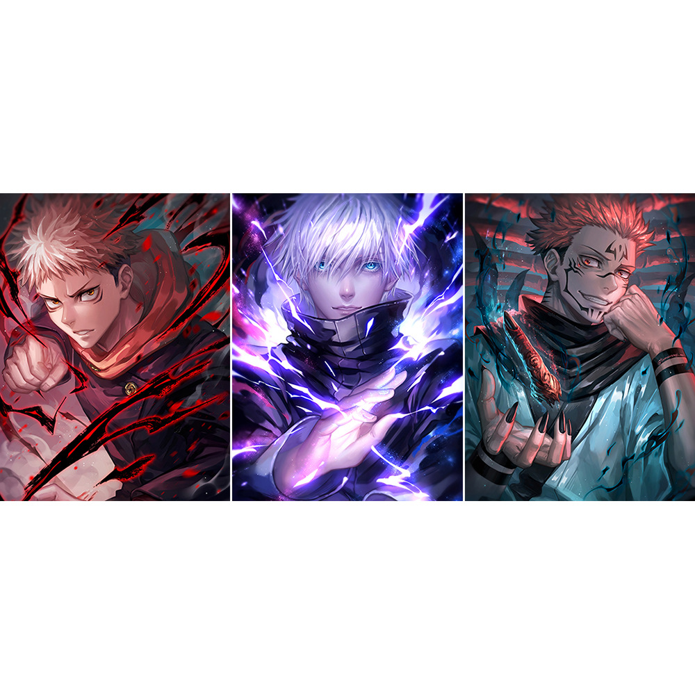 Anime Naked Eye 3D Stereo Change Figure Wholesale Ghost Extinguishing Blade Spell Back To Battle Seven Dragon Ball One Piece PET Raster Painting