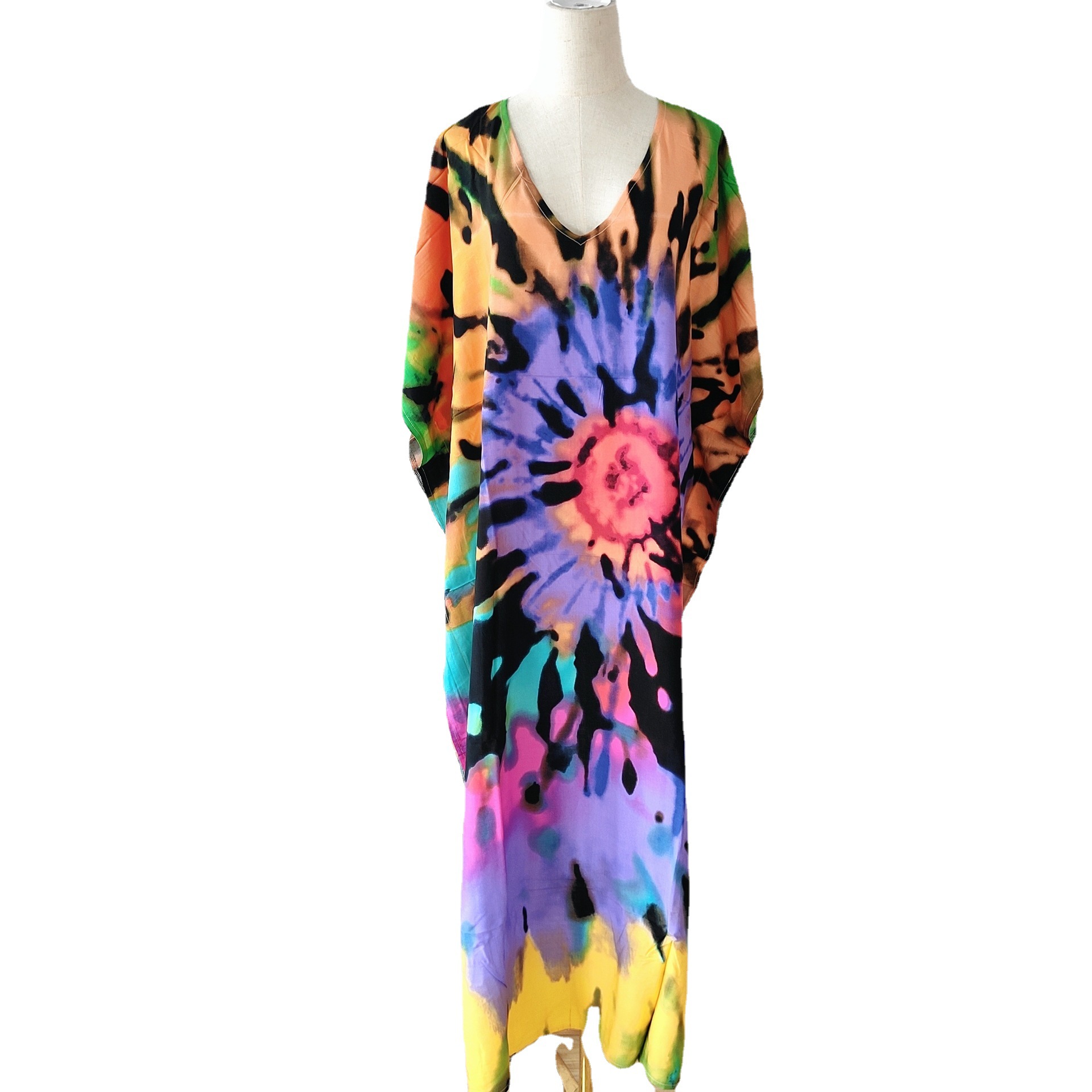 2022 nueva Europa y América blusa de playa impreso traje vacaciones vestido bikini camisa protección solar 5D196