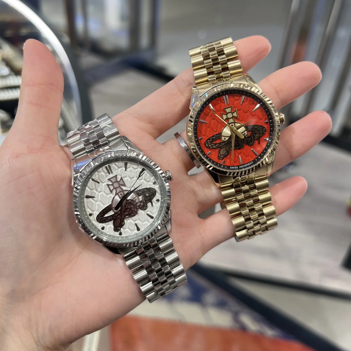 Wholesale Limited Edition Year of the Snake Western Queen Internet Celebrity Steel Band Fashion Women's Watch Quartz Couple Watch Dropshipping Watch