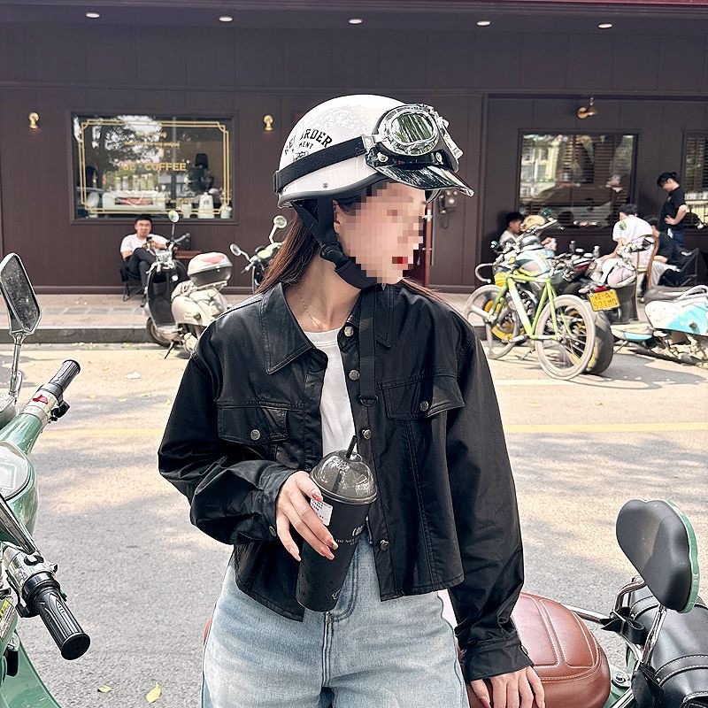 Retro Motorcycle Electric Vehicle Helmet 3C Certified Men Women Safety Helmet
