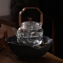 中式围炉煮茶器具全套台式挂钩电陶炉煮茶壶提梁陶壶碳炉烧水壶