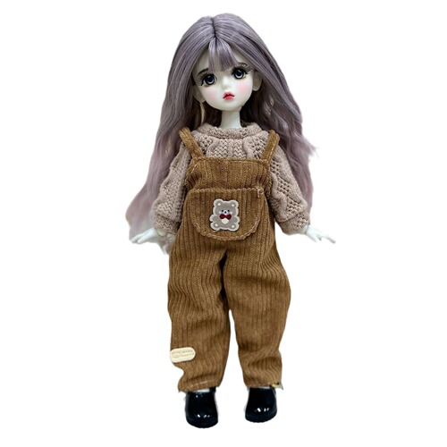 6 points bjd doll clothes 26-30 cm baby clothes small breasts fat body fashion suit dress up girlfriend gift