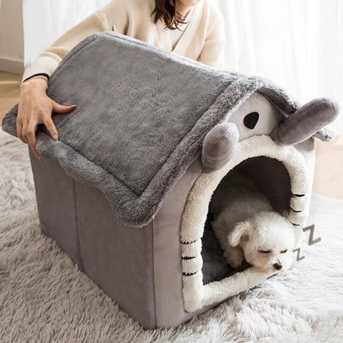 Dog House Shape All-Season Universal Small Dog Teddy Winter Warmth Removable Washable Cat Bed Dog House Pet Bed Supplies