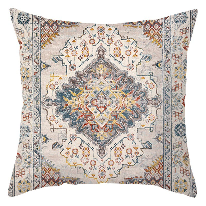 Винтажная наволочка в богемном стиле с принтом персиковой кожи, трансграничное украшение дома, подушка, диван для проживания в семье