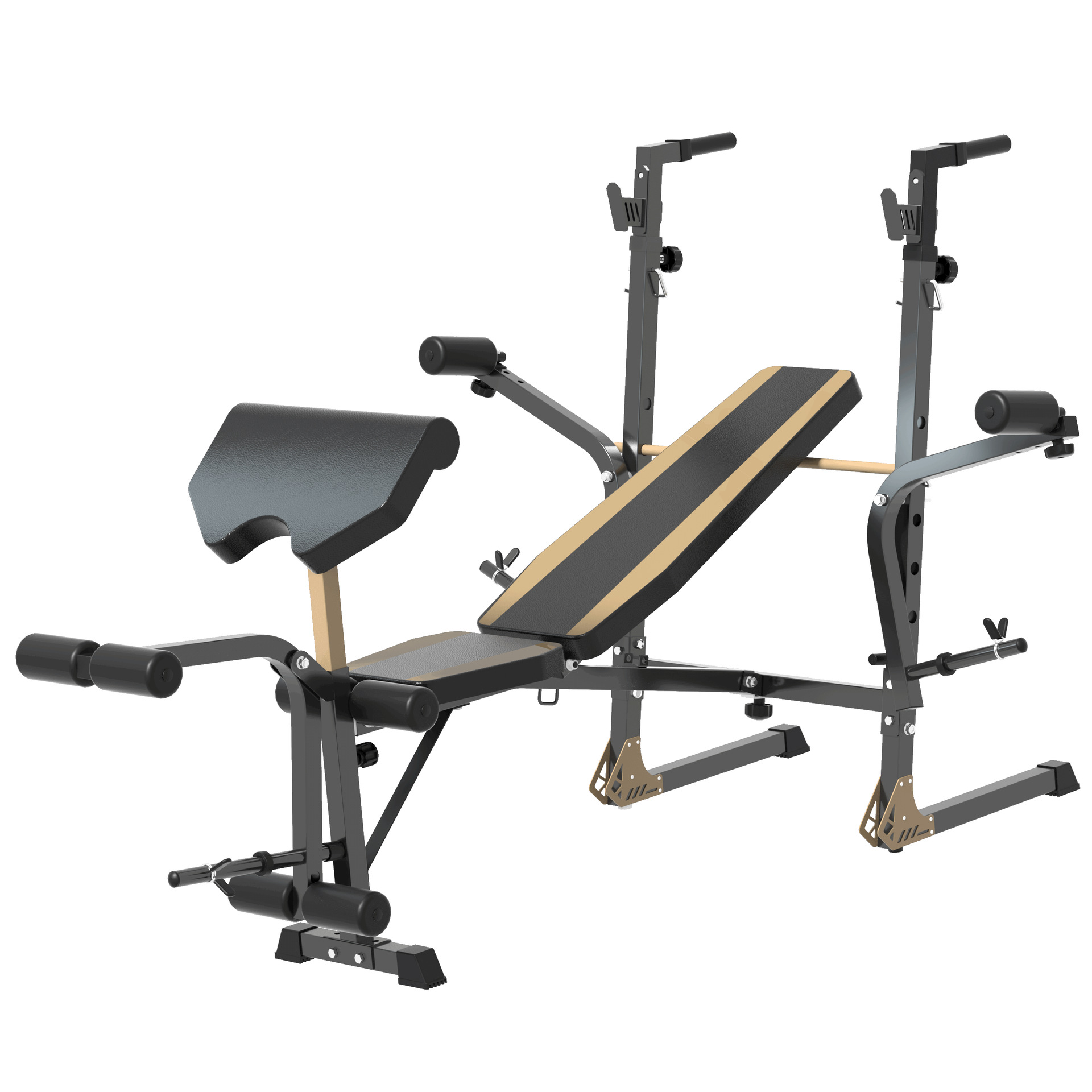 Dodge Squat Rack Barbell Rack Set Home Fitness Multi-Functional Weightlifting Bed Bench Press Rack Barbell Bed