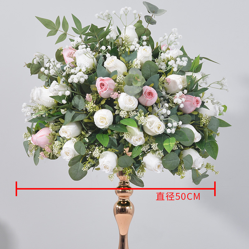 50cm 봄봉오리꽃볼-화이트핑크