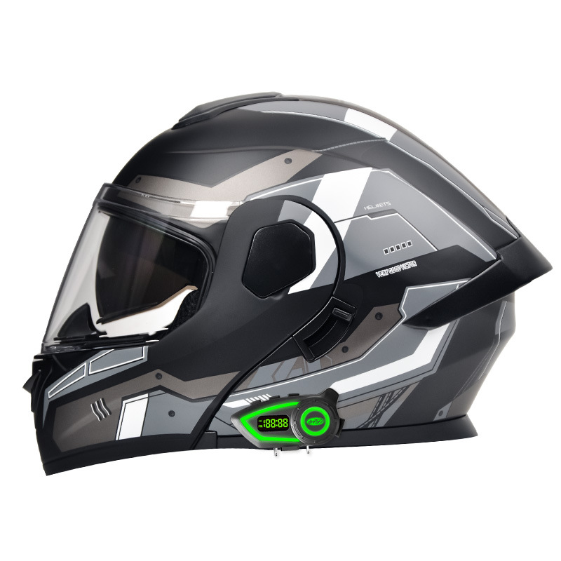 [enviar Bluetooth] AD casco de motocicleta eléctrica 3C certificado locomotora casco completo para hombres y mujeres montar cuatro estaciones casco de exposición