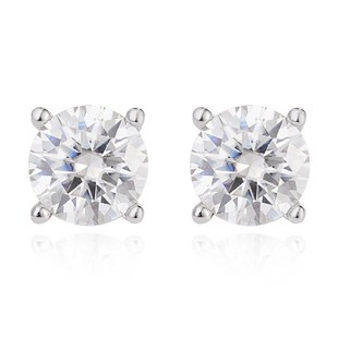 Cross-Border Best-Selling 925 Sterling Silver Inlaid with 1-3 Carat Moissanite Four-Prong Earrings, Popular in Europe and America, Wholesale from the Manufacturer