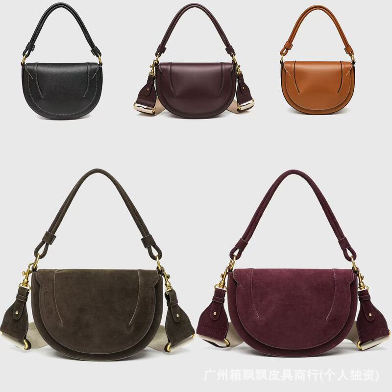 Zr Brand Cross-Border Women's Bag New High-End Fashion Handbag Shoulder Crossbody Bag Commuter Casual Saddle Bag Hot-Selling Item Zr Brand Cross-Border Women's Bag New High-End Fashion Handbag Shoulder Crossbody Bag Commuter Casual Saddle Bag Hot-Selling Item