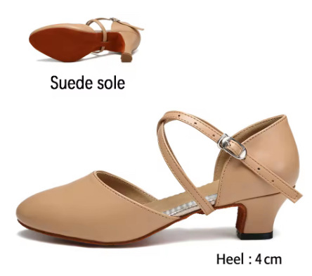 Zapatos de baile latinos verdaderos zapatos de baile modernos de tacones altos de baile de baile de baile de baile suave un cabello