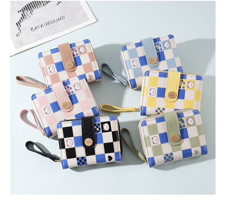 Women's Cartoon Plaid Pu Leather Zipper Wallets display picture 3