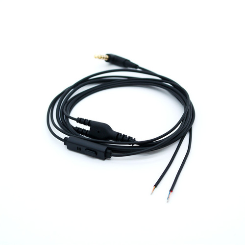 Zhongshan Zhensheng TPE semi-finished headphone cable with wheat belt wire control can cut the song black DIY headphone repair cable accessories