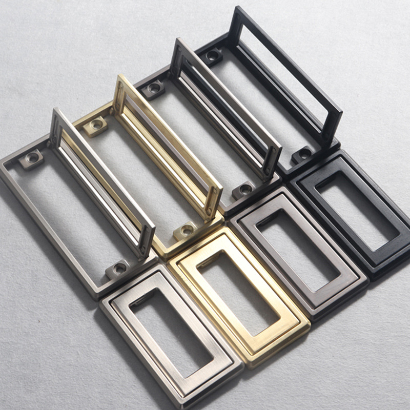 櫃內抽屜暗拉手隱形平裝榻榻米衣櫥柜子門把手現代簡約輕奢免打孔