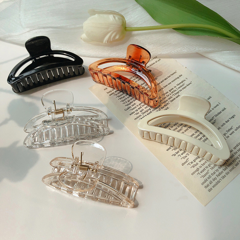 Pinza de pelo hembra Corea del Sur ins Cabeza trasera de niña retro estilo simple temperamento clip Red roja horquilla accesorios para el cabello